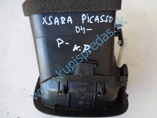 pravý predný výduch na kúrenie na citroen xsara picasso, 9631280077